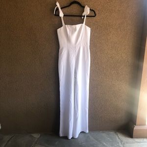 Anthropologie BHLDN Theia white jumpsuit 4 EUC